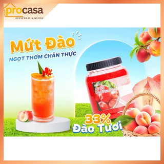 900gr - Mứt Đào Hồng Boduo Signature – Honey Peach Jam –  Pha Trà, Soda, Topping Bánh Kem - Nguyên liệu pha chế