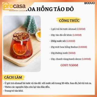 1kg - Mứt Táo Đỏ Long Nhãn Boduo – Dùng Pha Trà Dưỡng Nhan, Topping Kem & Bánh – Vị Ngọt Thanh, Có Miếng Trái Cây