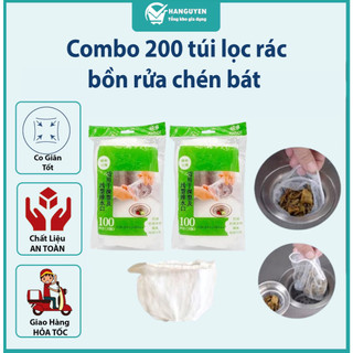 Combo 200 túi lọc rác bồn rửa chén bát dễ dùng giúp thoát nước nhanh hạn chế tắc nghẽn