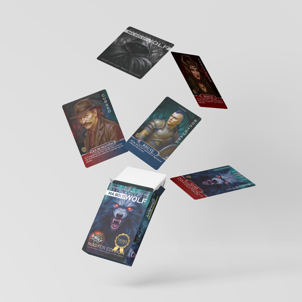 Bộ Bài Ma Sói Dread Wolf Pact 21 66 90 Lá Việt Hóa Giấy Dày Giải Trí Nhóm Bạn MaSoi SG