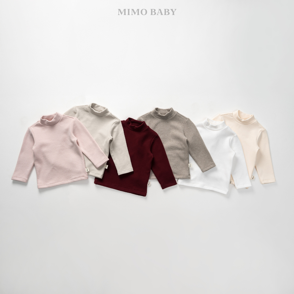 Áo giữ nhiệt phiên bản cổ 3 phân chất liệu cotton mềm mại, co giãn, dày dặn cho bé, Mimo Baby QA260.