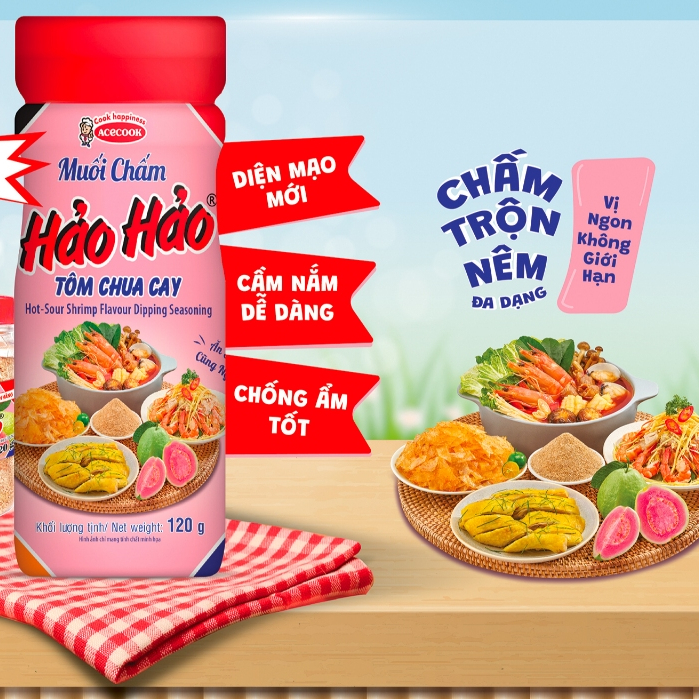 Muối Chấm Hảo Hảo, Gia vị chấm chua cay Thơm ngon, Gia vị Nêm Nếm Đậm Đà