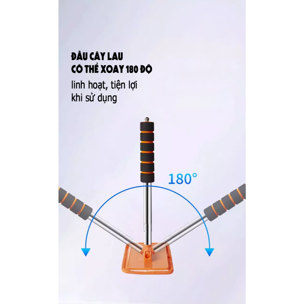 Chổi rửa xe ô tô đa năng bản cao cấp TICAUTO,  lau kính lau sàn nhà sợi mềm điều chỉnh được độ cong và độ dài