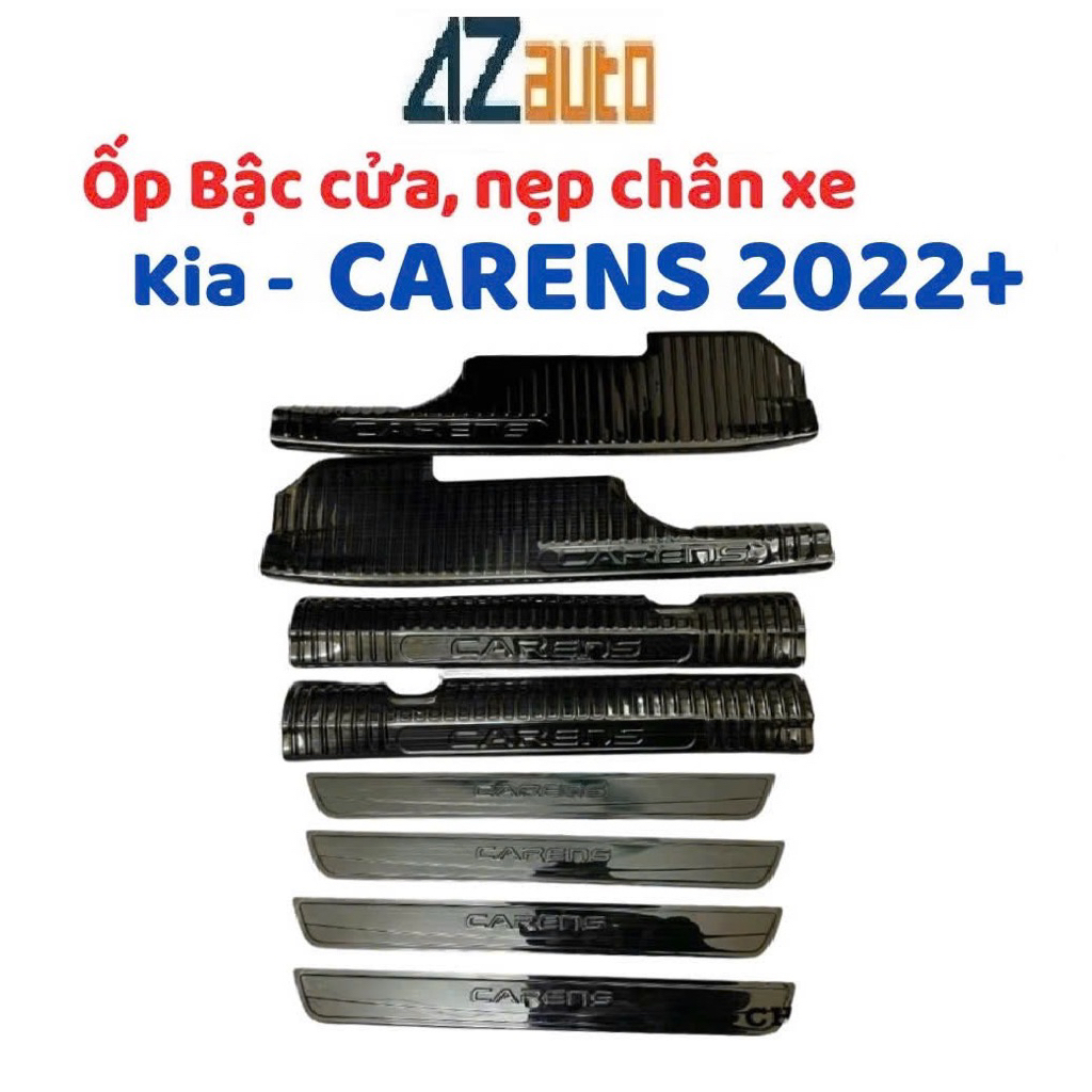 Ốp bậc cửa, nẹp bước chân xe KIA Carens 2022-2025 vân Titan cao cấp