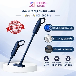 Máy hút bụi Deerma DX1000 Pro, 4 lớp lọc bụi thông minh, Máy hút bụi cầm tay Lực hút 16000Pa siêu mạnh