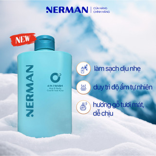 Sữa tắm gội hương nước hoa NERMAN 0 Độ 4in1 330ml Dưỡng Body Dưỡng thể