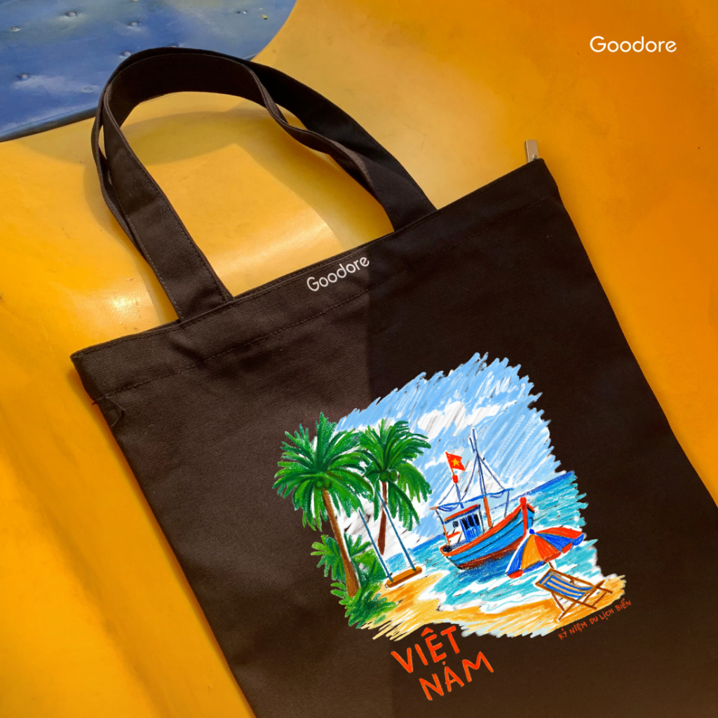 Túi tote vải canvas Goodore thiết kế BST Đi Đâu phong cách năng động cá tính