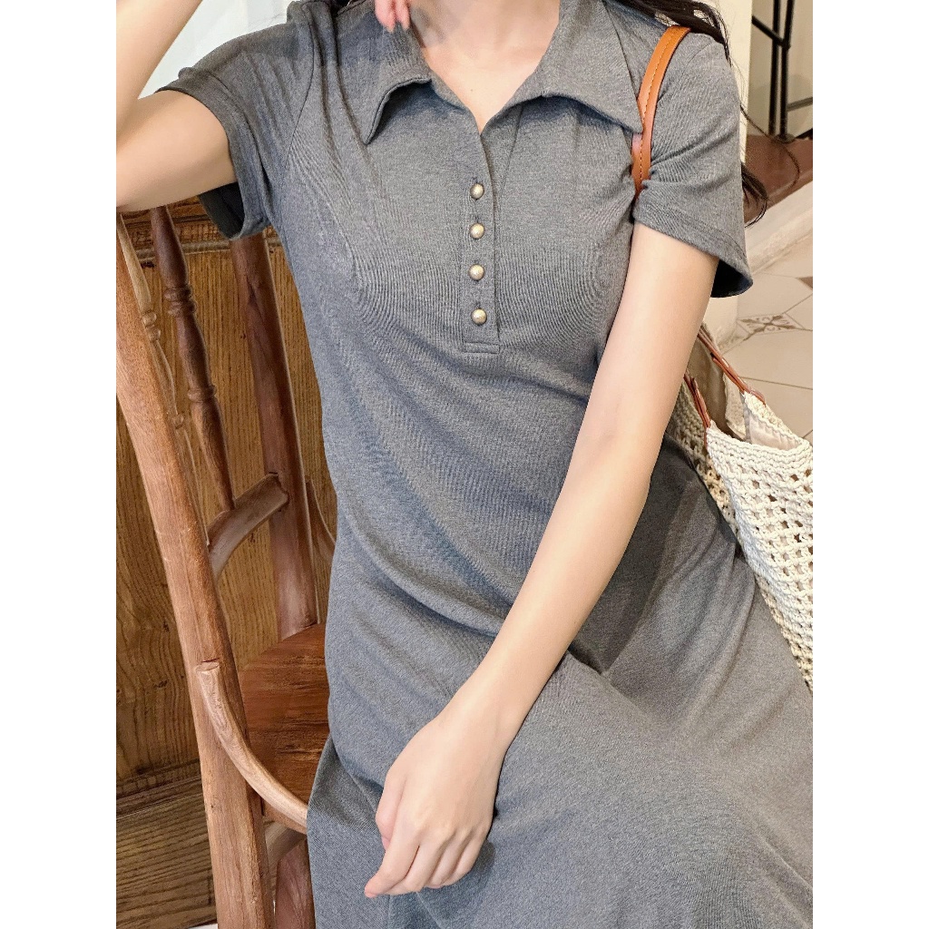 Váy body, váy ôm co giãn JIMY DRESS chất thun cotton co giãn thâm hút tốt, sợ vải thực vật hạn chế bai xù BY L'AMME