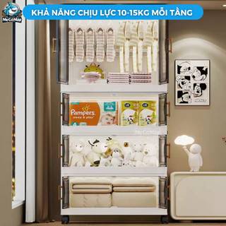 Tủ Nhựa Gấp Gọn Có Ngăn Treo Cho Bé, Tủ Nhựa Trong Suốt Rộng 70cm, Chất Liệu Nhựa PP Không Mùi, An Toàn Cho Bé - HC15