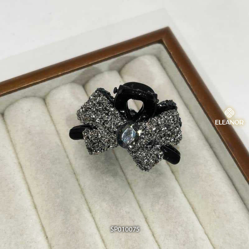 Set kẹp tóc nữ càng cua Eleanor Accessories hình nơ đính đá phụ kiện tóc kẹp tóc mini 10075