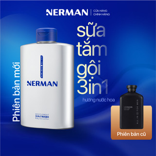 Combo 2 chai sữa tắm gội nam giới hương nước hoa Gentleman 3 in 1 Nerman 350ml