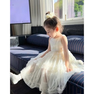[B&G] Đầm váy công chúa cổ yếm phối tầng dễ thương cho bé gái từ 8-40kg(1-10 tuổi)