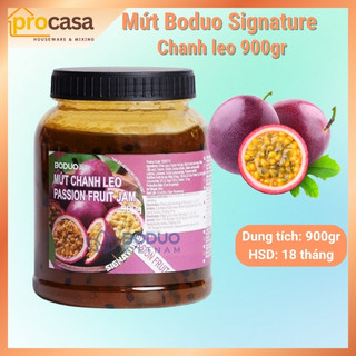 900gr -  Mứt Chanh Leo Boduo Signature - chanh dây – Passion Fruit Jam – Pha Trà – Làm Topping – Boduo Chính Hãng