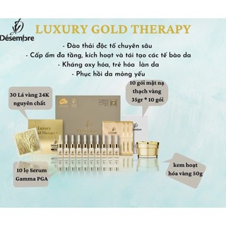 Bộ Mặt Nạ Vàng Lá 24k Luxury Gold Therapy Désembre Hàn Quốc