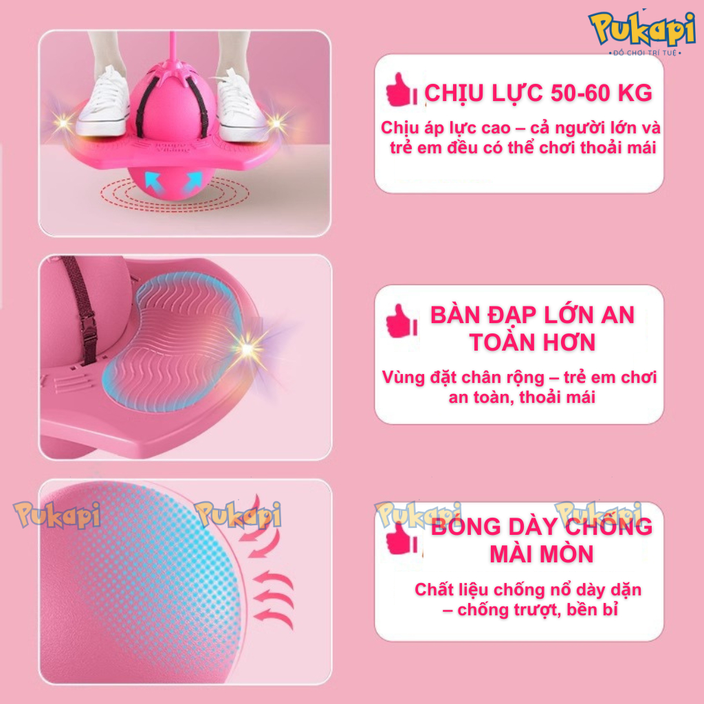 Bóng Nhảy Tăng Chiều Cao Cho Trẻ Nhảy Tăng Chiều Cao Bóng Nhảy Bật Nhảy Cao Su Bóng Nảy Nhún-Đồ Chơi Cho Bé PUKAPI