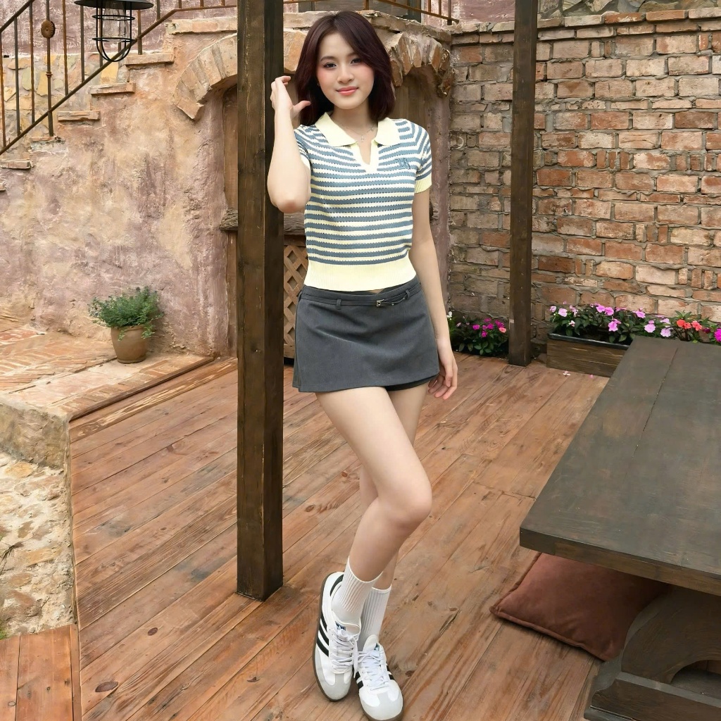 Áo Len Mirage Sọc Xanh Local Brand Chất Len Mongtoghi Mềm Mịn Thoáng Mát.