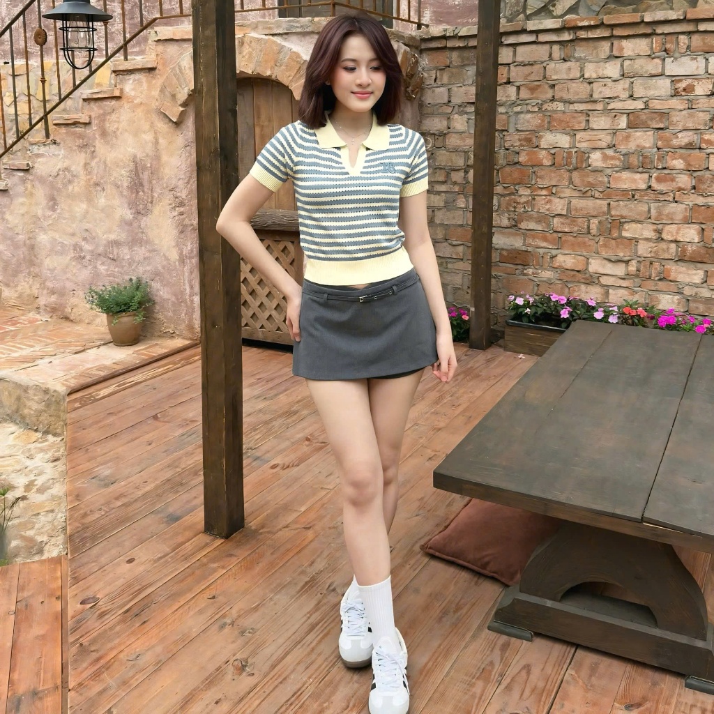 Áo Len Mirage Sọc Xanh Local Brand Chất Len Mongtoghi Mềm Mịn Thoáng Mát.