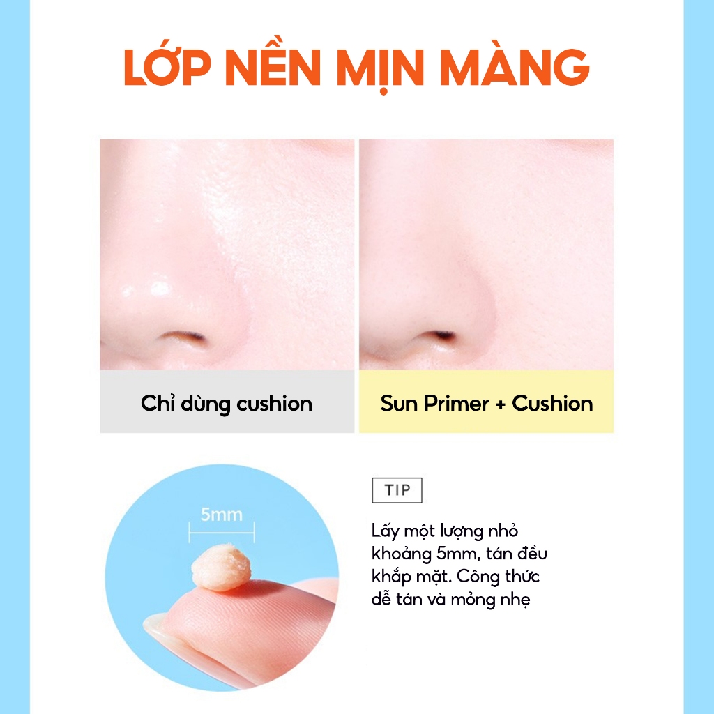 Kem Chống Nắng Kiêm Kem Lót Tocobo Vita Airy Sun Primer SPF50+ PA++++ 35ml