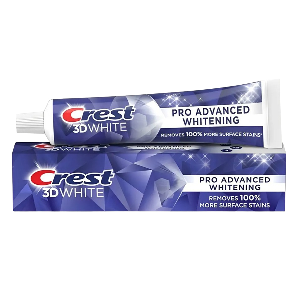 [HÀNG MỸ] Kem đánh răng Crest 3D White Pro Advanced Whitening Hỗ Trợ Dưỡng Trắng Răng, Sạch Răng 147g