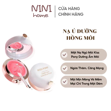 Dưỡng Môi Hồng, Mặt Nạ Ngủ Môi Kiss Pony Dưỡng Ẩm Môi Làm Mềm Môi, Giảm Thâm, Giúp Đôi Môi Căng Mọng