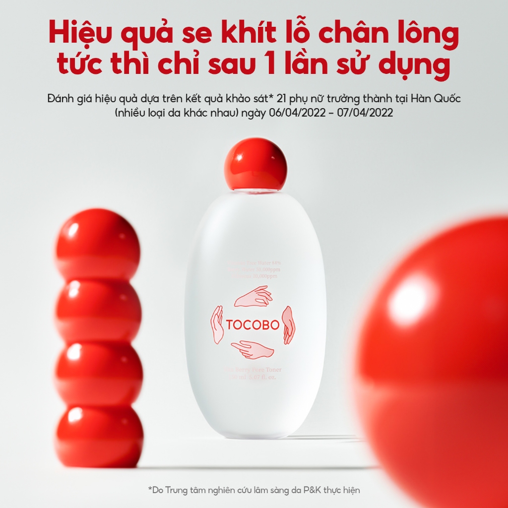 Nước cân bằng thu nhỏ lỗ chân lông Tocobo Vita Berry Pore Toner 150ml