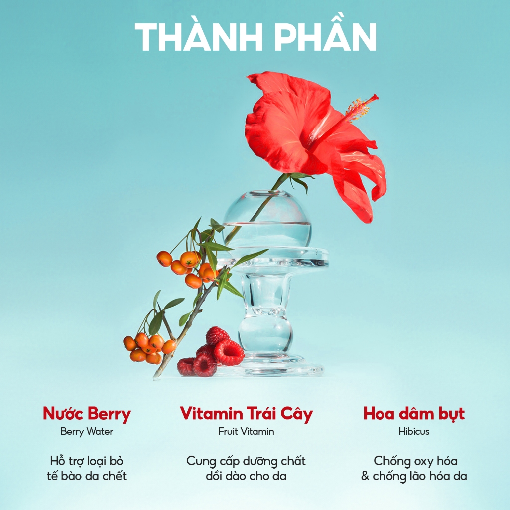 Nước cân bằng thu nhỏ lỗ chân lông Tocobo Vita Berry Pore Toner 150ml