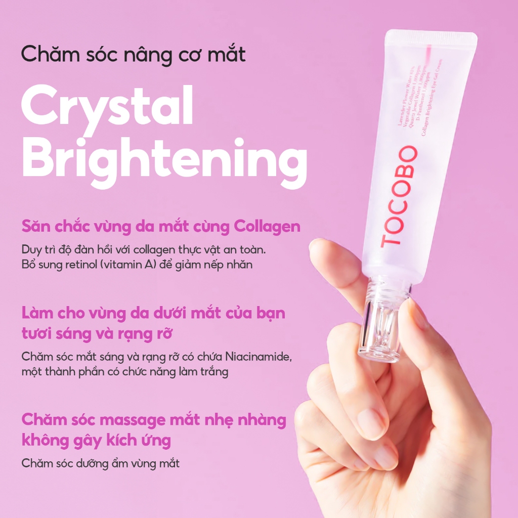 Kem dưỡng mắt dạng gel làm sáng da Tocobo Collagen Brightening Eye Gel Cream 30ml