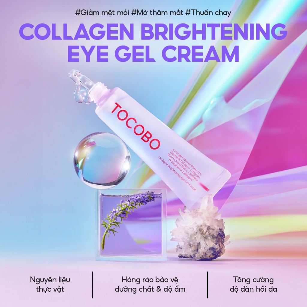 Kem dưỡng mắt dạng gel làm sáng da Tocobo Collagen Brightening Eye Gel Cream 30ml