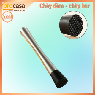 Chày dầm - chay bar pha chế inox - 21cm - dụng cụ cầm chanh - trái cây chueyen dụng cho barista - bartender