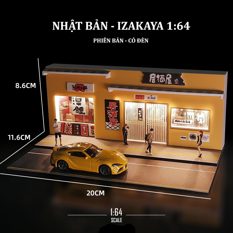 ☆ 1/64 Garage Mô hình garage 1/64 có đèn led Mô Hình Xe Hơi Cho Trẻ Em Từ 8 Tuổi