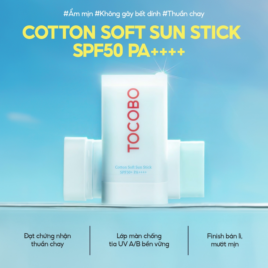 [Minisize] Sáp chống nắng cấp ẩm dịu da Tocobo Cotton Soft Sun Stick SPF50 PA++++ 11g