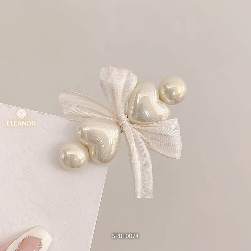 Kẹp tóc mái nữ Eleanor Accessories hình trái tim phụ kiện tóc kẹp tóc nơ tiểu thư 10074