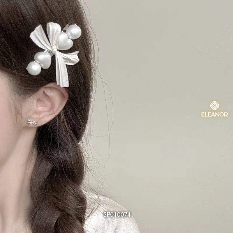 Kẹp tóc mái nữ Eleanor Accessories hình trái tim phụ kiện tóc kẹp tóc nơ tiểu thư 10074