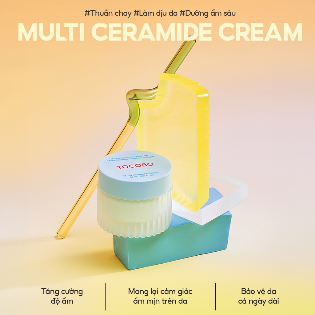 Kem dưỡng dưỡng ẩm làm dịu da Tocobo Multi Ceramide Cream 50ml