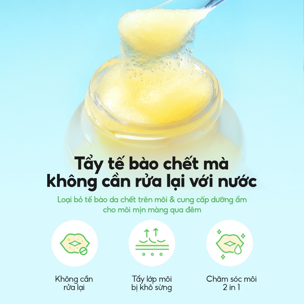 Mặt nạ môi tẩy da chết dịu nhẹ Tocobo Lemon Sugar Scrub Lip Mask 20ml