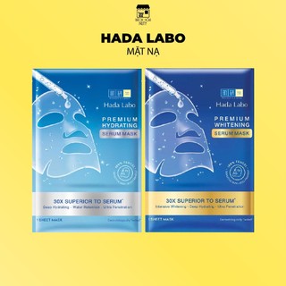 Mặt Nạ Hada Labo Tinh Chất Dưỡng Ẩm Premium Hydrating Serum Mask/Sáng Da Premium Whitening Serum Mask (23g/miếng)