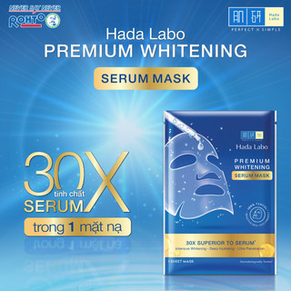 Mặt Nạ Hada Labo Tinh Chất Dưỡng Ẩm Premium Hydrating Serum Mask/Sáng Da Premium Whitening Serum Mask (23g/miếng)
