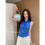 Áo polo len sát nách họa tiết kẻ ngang hình thêu hàng qc A207