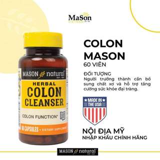 Viên uống tăng cường sức khoẻ đại tràng Mason Natural Colon Herbal Cleanser hộp 60 viên