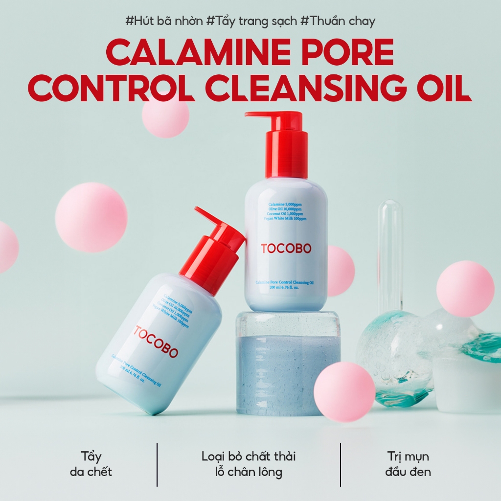 Dầu tẩy trang sạch sâu, dịu nhẹ Tocobo Calamine Pore Control Cleansing Oil 200ml