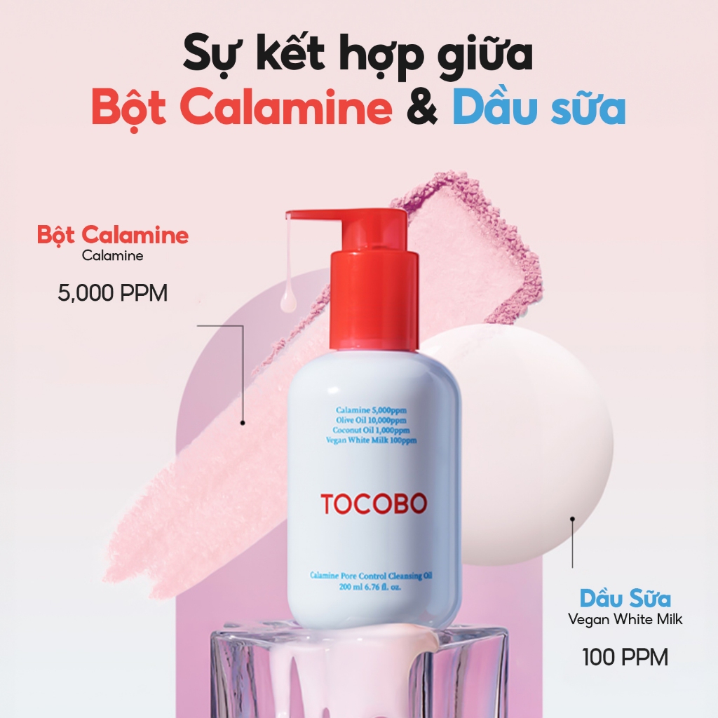Dầu tẩy trang sạch sâu, dịu nhẹ Tocobo Calamine Pore Control Cleansing Oil 200ml