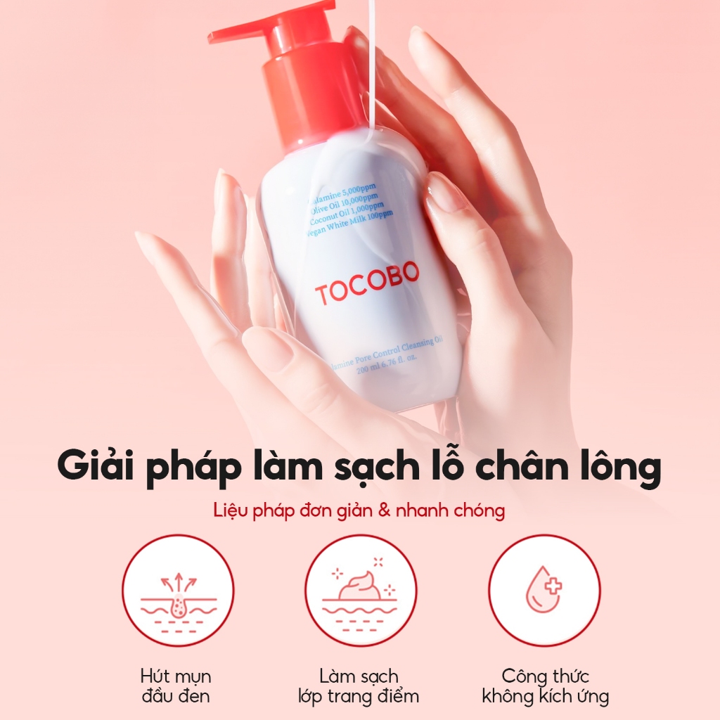 Dầu tẩy trang sạch sâu, dịu nhẹ Tocobo Calamine Pore Control Cleansing Oil 200ml