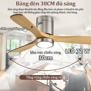 【COD】Quạt trần LED 3 chế độ sáng thích hợp Phòng khách /Phòng ngủ có điều khiển từ xa 6 tốc độ gió