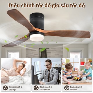 【COD】Quạt trần LED 3 chế độ sáng thích hợp Phòng khách /Phòng ngủ có điều khiển từ xa 6 tốc độ gió