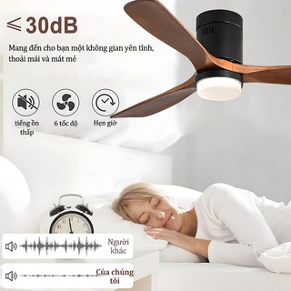 【COD】Quạt trần LED 3 chế độ sáng thích hợp Phòng khách /Phòng ngủ có điều khiển từ xa 6 tốc độ gió