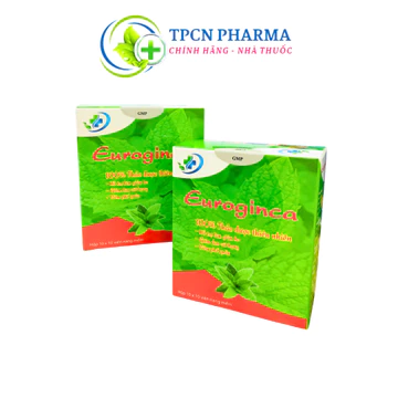 Viên Euroginca tinh dầu thảo dược hỗ trợ giảm ho giúp mũi thông thoáng – Hộp 10vĩ x 10viên (Viên đỏ)