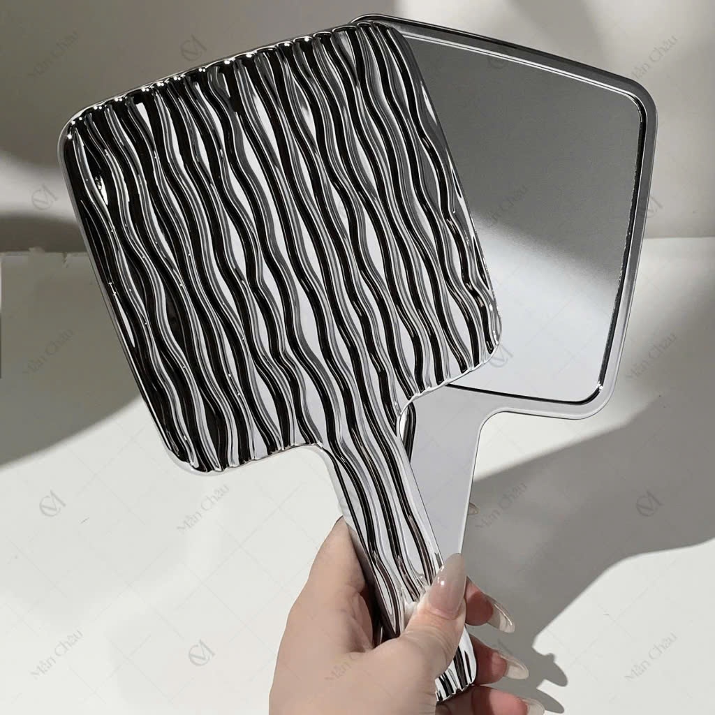 Gương Cầm Tay Vuông Trang Điểm Sang Chảnh 13cm x 23cm