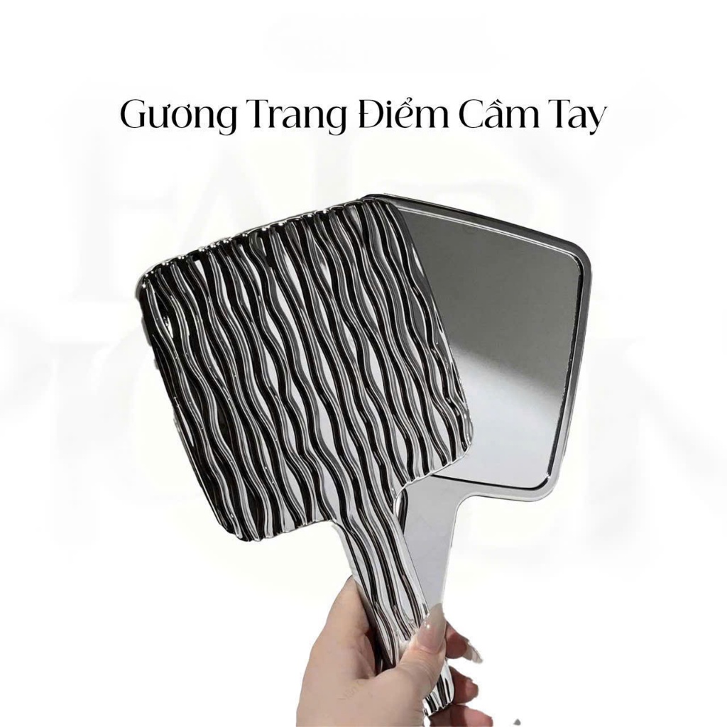 Gương Cầm Tay Vuông Trang Điểm Sang Chảnh 13cm x 23cm
