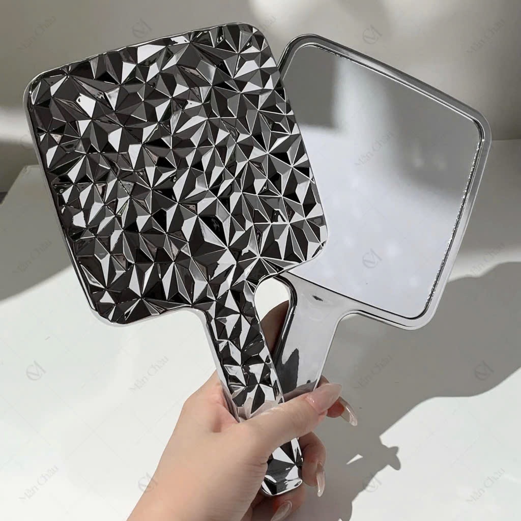 Gương Cầm Tay Vuông Trang Điểm Sang Chảnh 13cm x 23cm