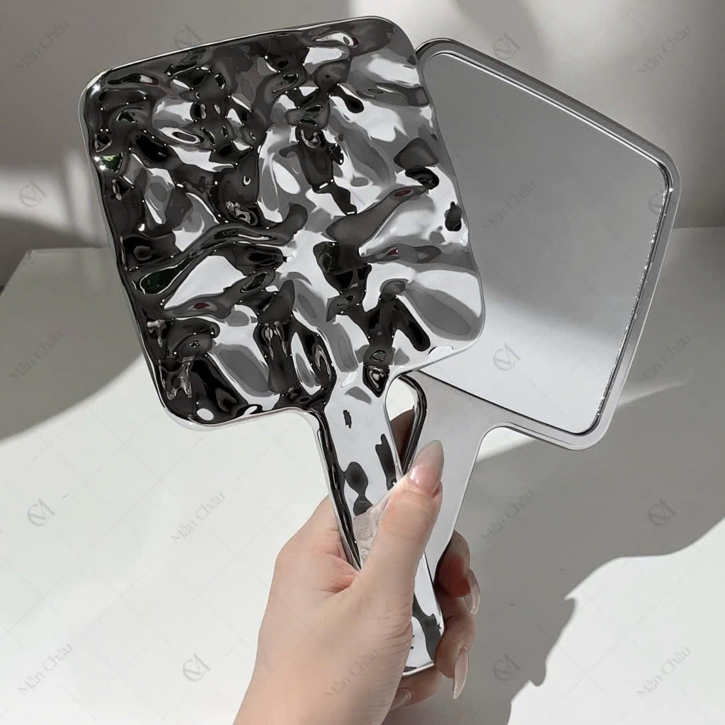 Gương Cầm Tay Vuông Trang Điểm Sang Chảnh 13cm x 23cm